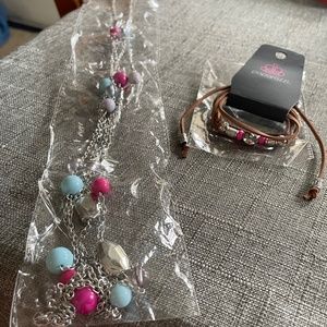 Paparazzi necklace and bracelet